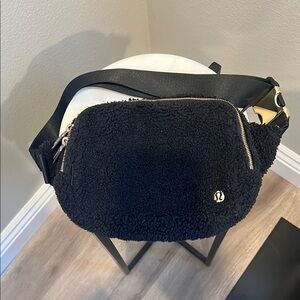 Lululemon Athletica Black Crossbody Bag with Gold Hardware